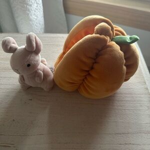 Plush Pumpkin and Mouse Jellycat Set